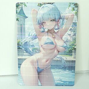 Kamisato Ayaka Holo Premium Waifu Card Anime Wall Art Oversized Board A5